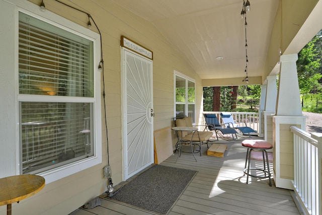 150 Ponderosa Way, Jemez Springs, NM 87025 - view of wooden porch