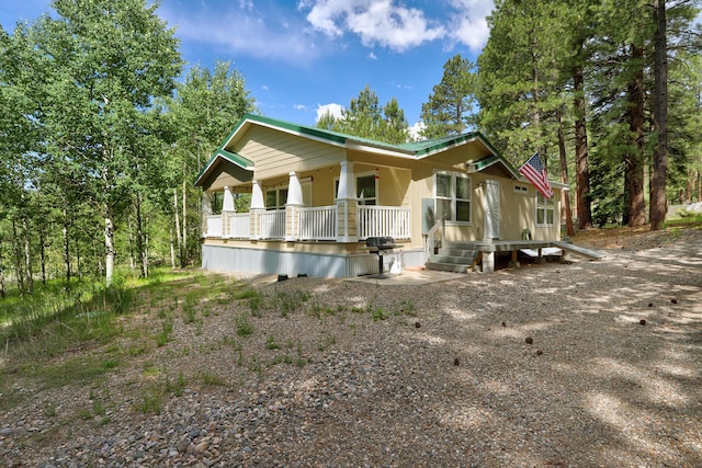 150 Ponderosa Way, Jemez Springs, NM 87025 - view of front of property featuring a porch