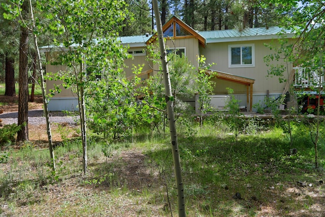 150 Ponderosa Way, Jemez Springs, NM 87025 - view of front of house featuring a metal roof