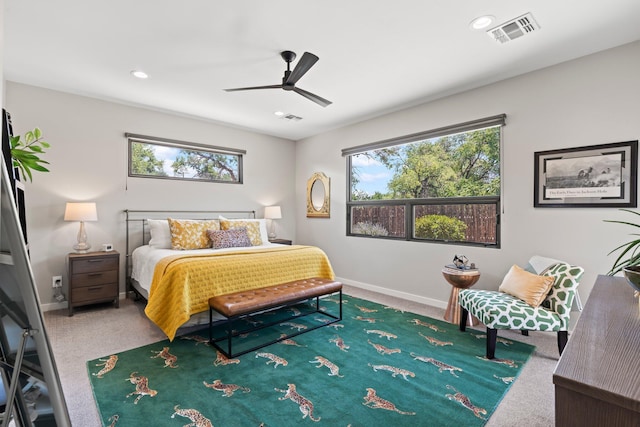 3204 Maxum Ln NW, Albuquerque, NM 87104 - carpeted bedroom with a ceiling fan and recessed lighting