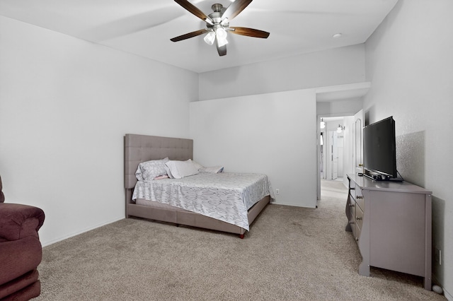 701 Autumn Meadows Dr, Rio Rancho, NM 87144 - bedroom with light carpet and ceiling fan