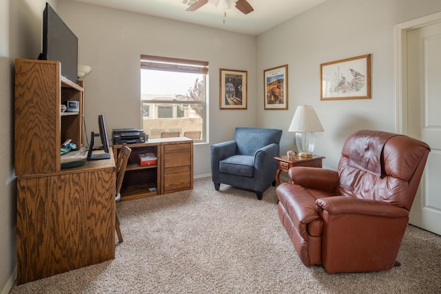 1978 Castle Peak Loop NE, Rio Rancho, NM 87144 - office area featuring carpet and ceiling fan