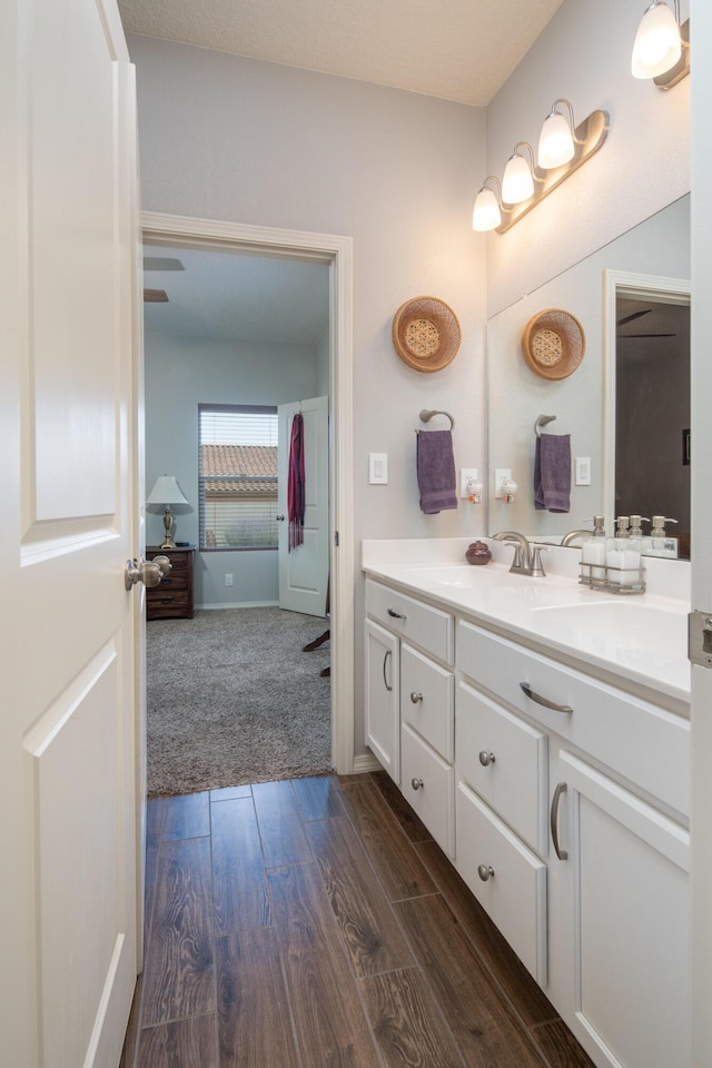 1978 Castle Peak Loop NE, Rio Rancho, NM 87144 - full bath featuring double vanity and wood finished floors