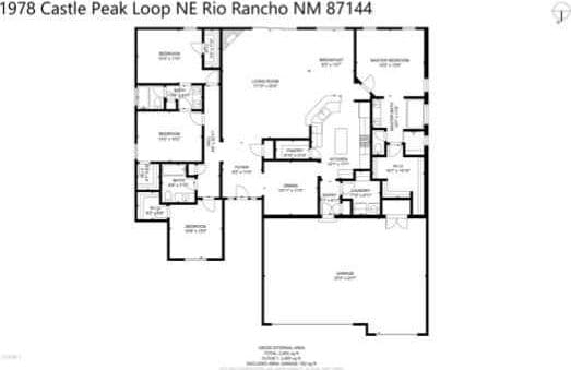 1978 Castle Peak Loop NE, Rio Rancho, NM 87144 - view of floor plan / room layout