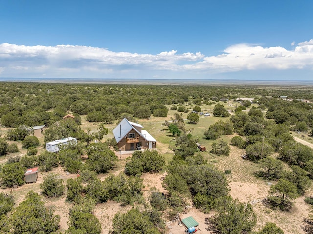 1 Dinosaur Rd, Stanley, NM 87056 - aerial view of property and surrounding area with a heavily wooded area