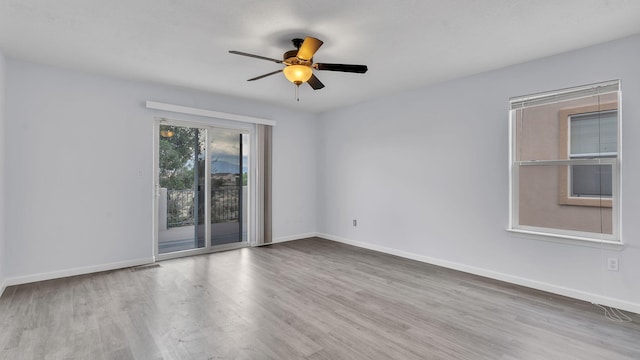 3536 Clear Creek Pl, Rio Rancho, NM 87144 - empty room featuring ceiling fan and wood finished floors