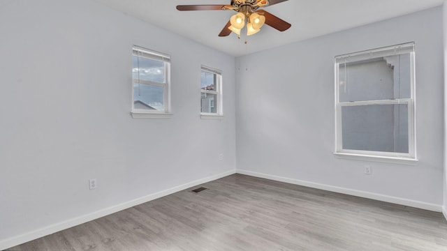 3536 Clear Creek Pl, Rio Rancho, NM 87144 - spare room featuring a ceiling fan and wood finished floors