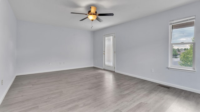 3536 Clear Creek Pl, Rio Rancho, NM 87144 - unfurnished room with ceiling fan and wood finished floors