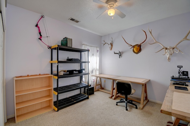 2 Partridge Ct, Peralta, NM 87042 - carpeted office space featuring a ceiling fan