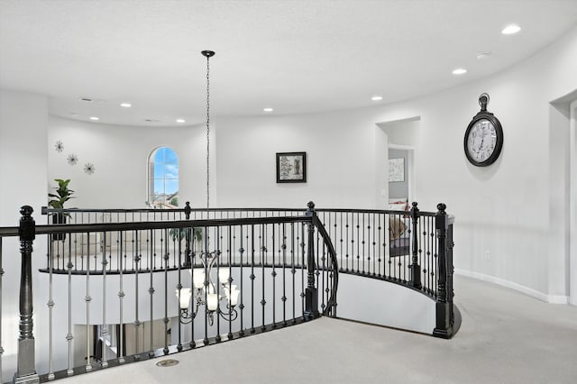 43 Vista Larga Pl NE, Rio Rancho, NM 87124 - hallway with recessed lighting and carpet floors