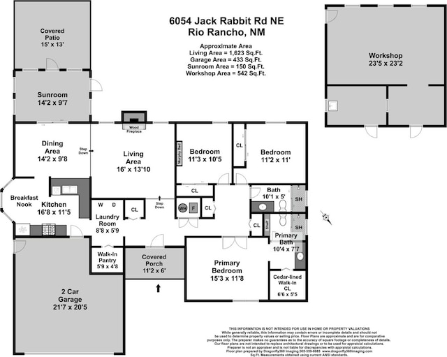 6054 Jack Rabbit Rd NE, Rio Rancho, NM 87144 - view of room layout