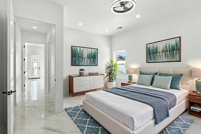 5624 Laredo, Rio Rancho, NM 87144 - bedroom with recessed lighting and light marble finish flooring