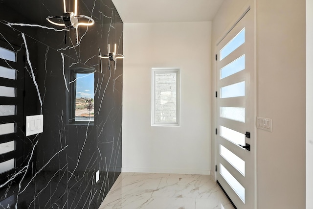 5624 Laredo, Rio Rancho, NM 87144 - entryway with marble finish floors and baseboards