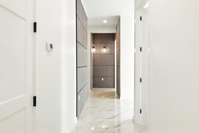 5624 Laredo, Rio Rancho, NM 87144 - corridor with light marble finish flooring and recessed lighting
