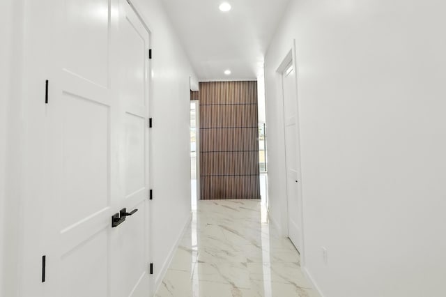 5624 Laredo, Rio Rancho, NM 87144 - hall featuring recessed lighting and light marble finish floors