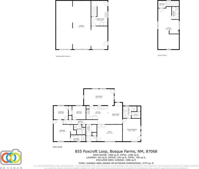 855 Foxcroft Loop, Bosque Farms, NM 87068 - view of room layout
