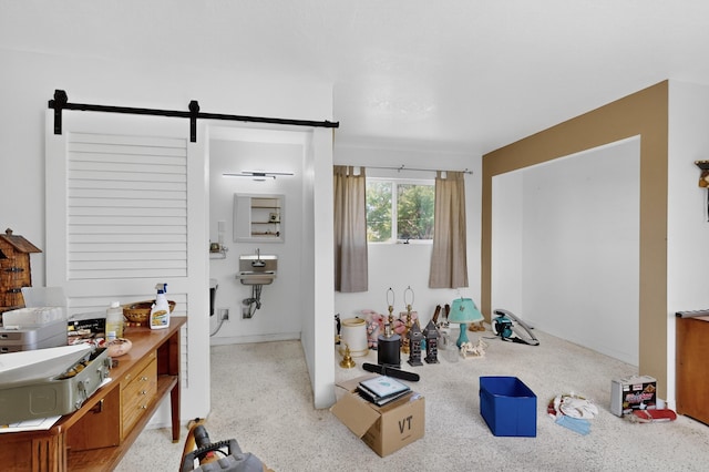 855 Foxcroft Loop, Bosque Farms, NM 87068 - workout area featuring a barn door