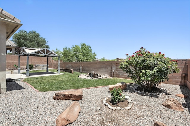 6903 Wrangell Loop NE, Rio Rancho, NM 87144 - fenced backyard featuring a gazebo and a patio