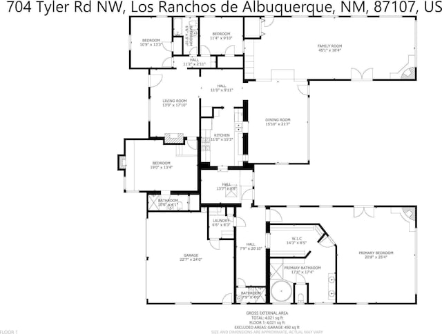 704 Tyler Rd NW, Los Ranchos, NM 87107 - view of room layout