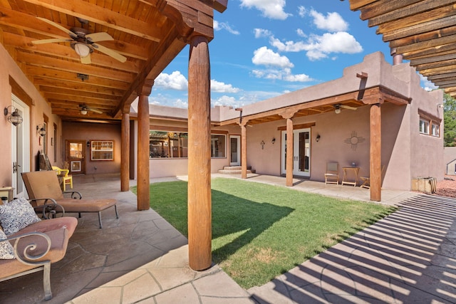 704 Tyler Rd NW, Los Ranchos, NM 87107 - view of patio with ceiling fan