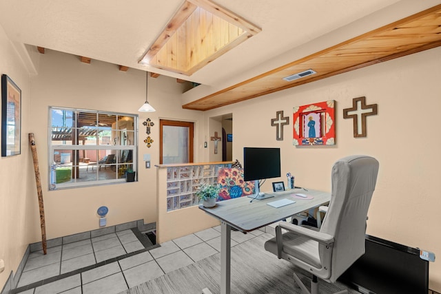 704 Tyler Rd NW, Los Ranchos, NM 87107 - office area with tile patterned floors