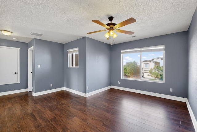1324 Desert Paintbrush Loop, Rio Rancho, NM 87144 - empty room with ceiling fan, a textured ceiling, and wood finished floors