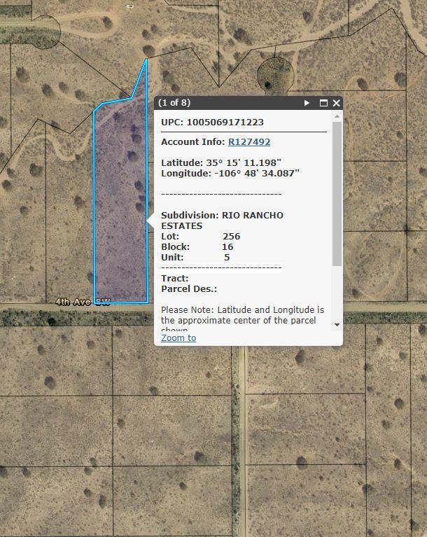 4th Ave SW, Rio Rancho NM, 87124 land for sale