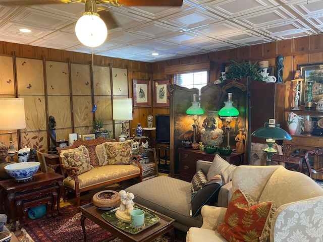 245 S Mendenhall Rd, Memphis, TN 38117 - living room with wood walls