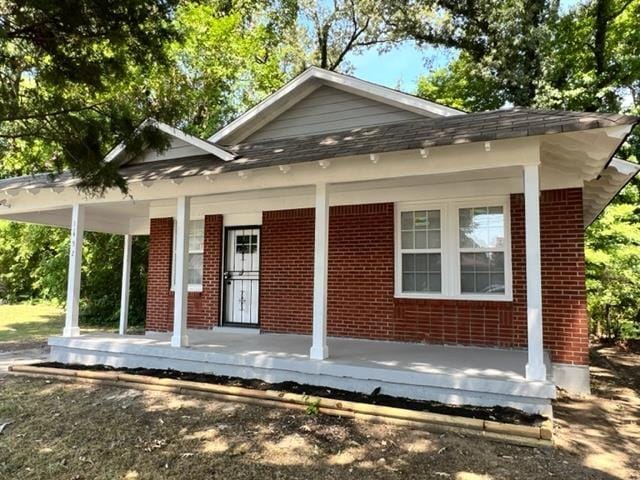 view of front of home with a porch