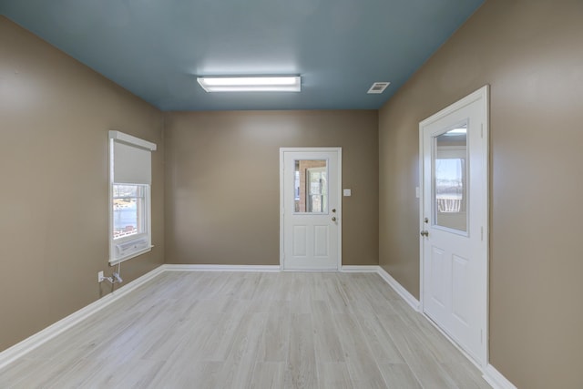 doorway featuring light hardwood / wood-style flooring