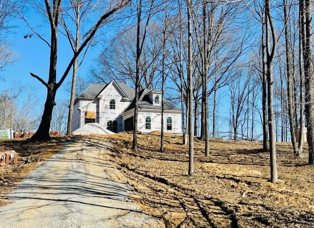 view of home's exterior featuring a garage