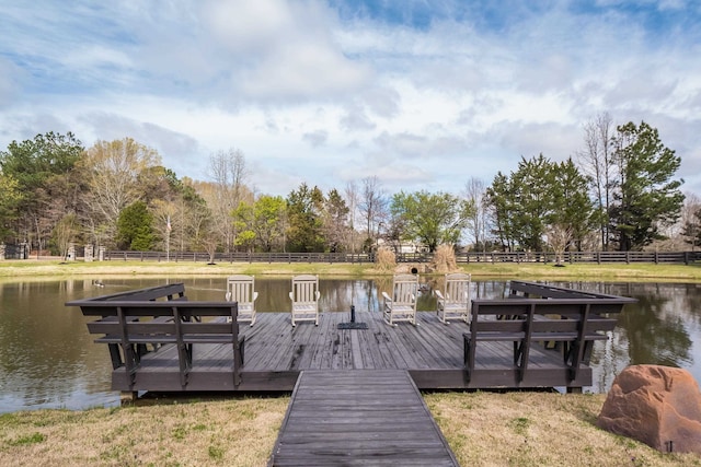11911 Pete Dr, Collierville, TN 38017 - view of dock with a deck with water view and a yard