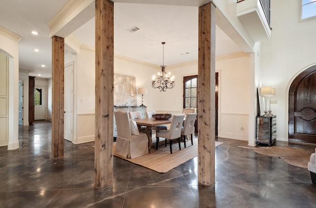 11911 Pete Dr, Collierville, TN 38017 - tiled dining area featuring a notable chandelier