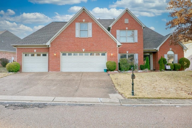 view of property with a garage