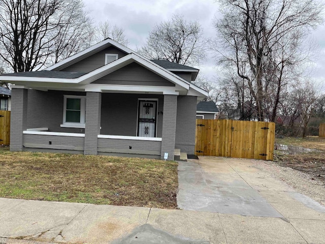 bungalow-style house featuring a porch