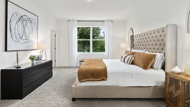 view of carpeted bedroom