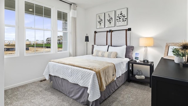 view of carpeted bedroom