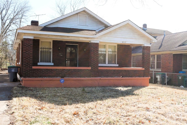 bungalow-style home with covered porch