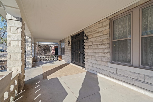 view of patio / terrace with a porch