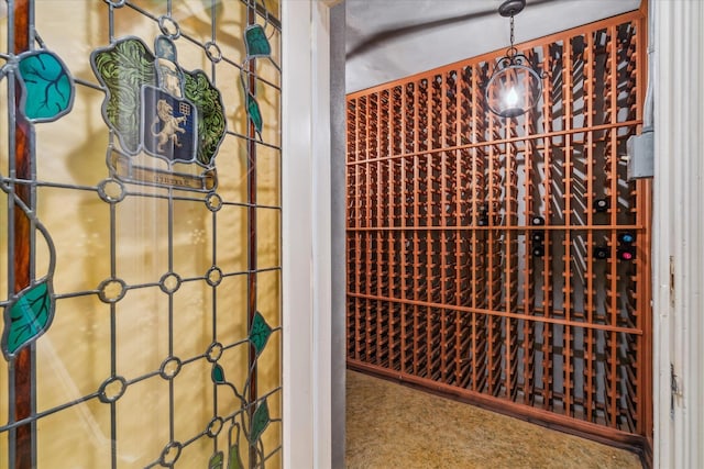 wine cellar with carpet