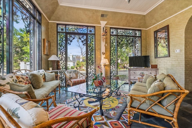 sunroom with a healthy amount of sunlight