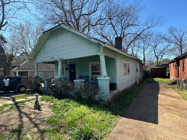 view of front of home with a porch