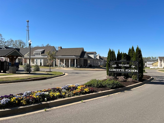 view of community sign