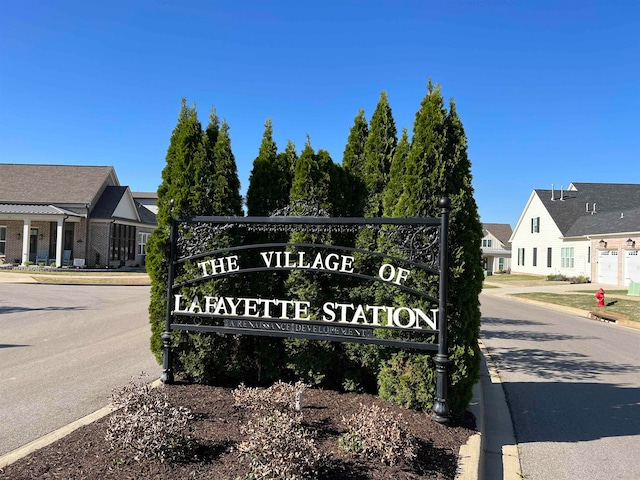 view of community sign