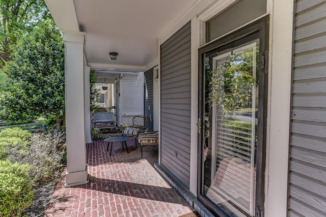 exterior space with covered porch