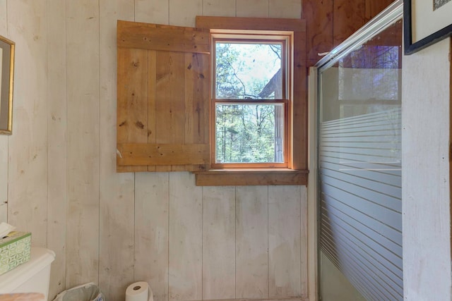 bathroom with a healthy amount of sunlight and toilet