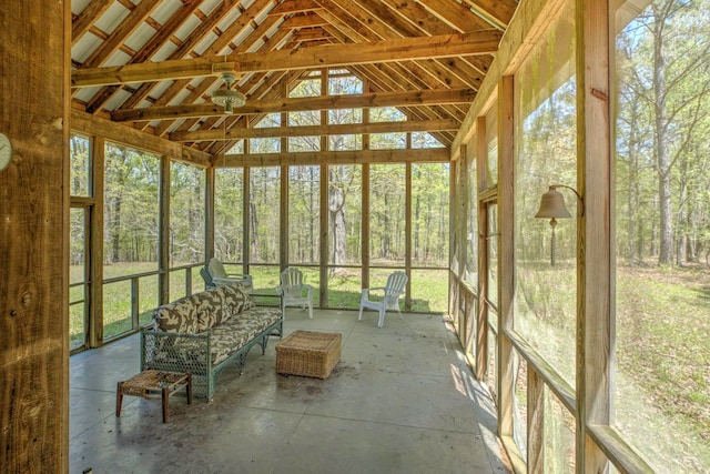 unfurnished sunroom with a wealth of natural light