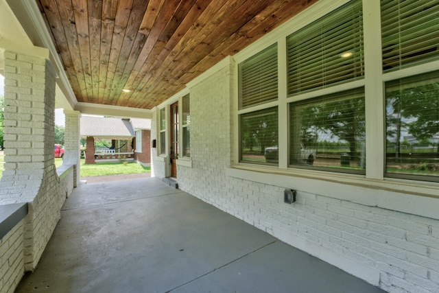 view of patio with a porch