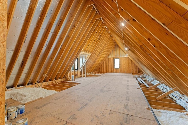 view of attic