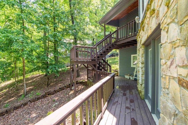 view of wooden deck